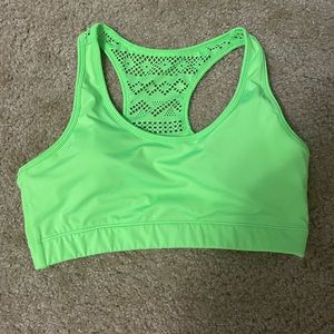 Womens ZYIA Neon Lime Bomber Bra size large!